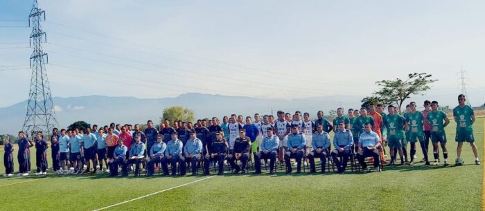 Apertura de campeonato de fútbol en conmemoración al 143 aniversario de la Policía Nacional...