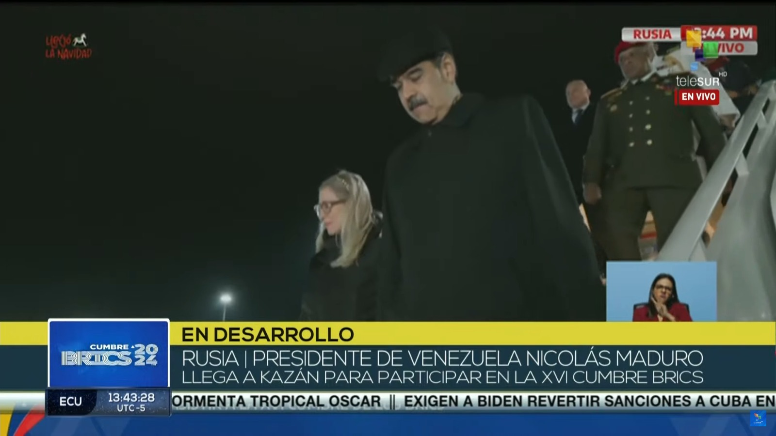 Presidente de Venezuela visita Rusia para participar en la XVI Cumbre del grupo de economías emergentes BRICS