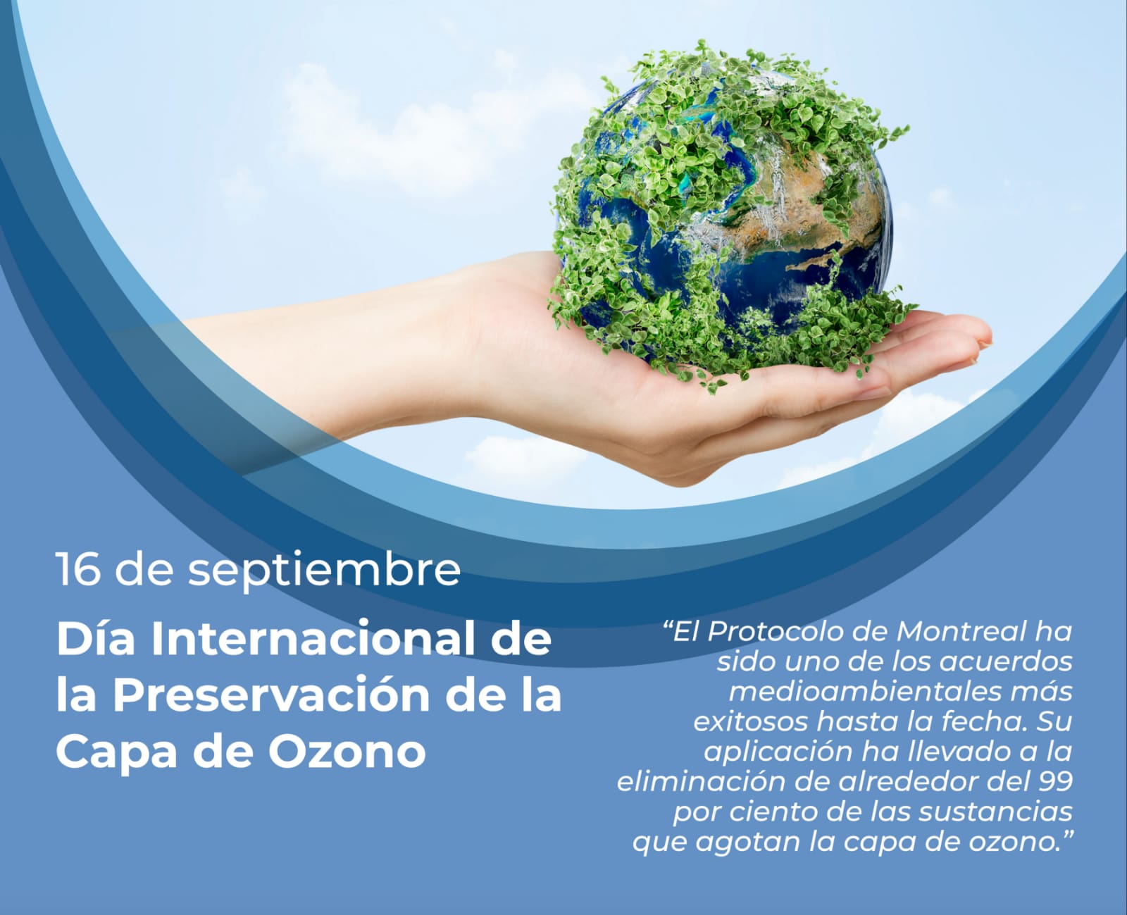 16 de septiembre, Día Internacional de la Preservación de la Capa de Ozono